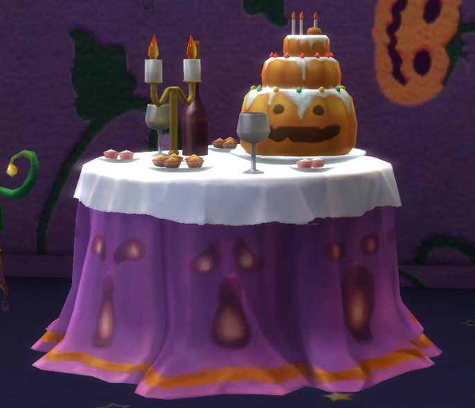 Mesa de banquete de la fiesta de Halloween