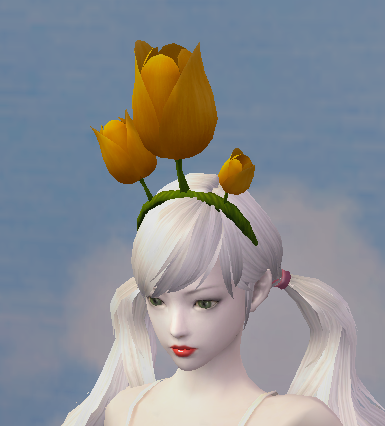 Cinta para el pelo con tulipán